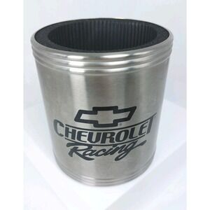 Chevrolet Racing Stainless Steele Coozie Insulated Beer Soda Can 3.5"x4"